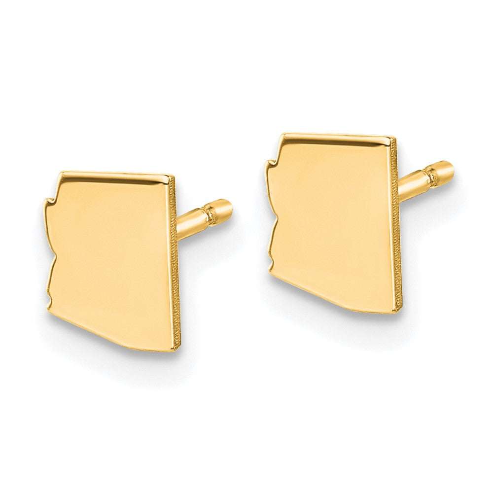XNE50GP-AZ Sterling Silver/Gold-plated Arizona State Earrings