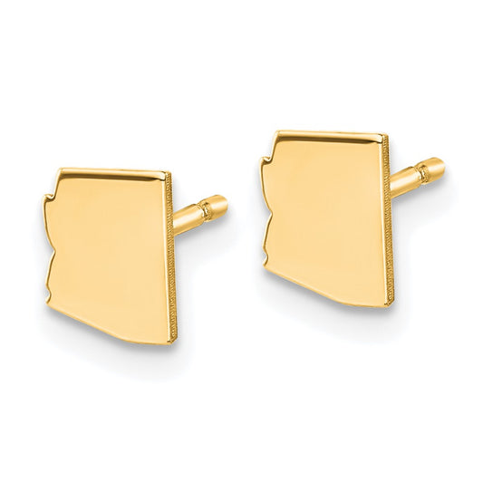 XNE50GP-AZ Sterling Silver/Gold-plated Arizona State Earrings