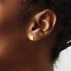 XNE50GP-AZ Sterling Silver/Gold-plated Arizona State Earrings