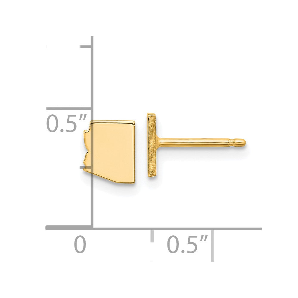 XNE50GP-AZ Sterling Silver/Gold-plated Arizona State Earrings