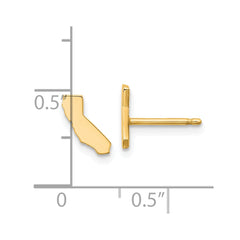 XNE50GP-CA Sterling Silver/Gold-plated California State Earrings