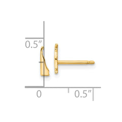 XNE50GP-DE Sterling Silver/Gold-plated Delaware State Earrings