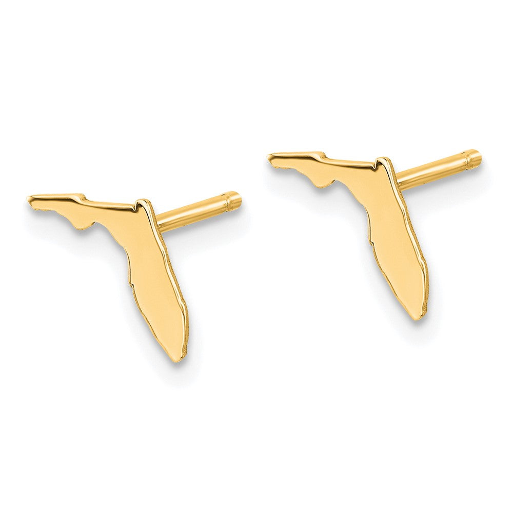 XNE50GP-FL Sterling Silver/Gold-plated Florida State Earrings