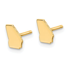 XNE50GP-GA Sterling Silver/Gold-plated Georgia State Earrings
