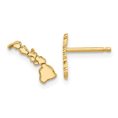 XNE50GP-HI Sterling Silver/Gold-plated Hawaii State Earrings