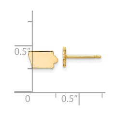 XNE50GP-IA Sterling Silver/Gold-plated Iowa State Earrings