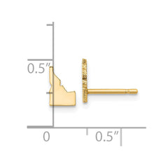 XNE50GP-ID Sterling Silver/Gold-plated Idaho State Earrings