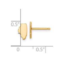 XNE50GP-IL Sterling Silver/Gold-plated Illinois State Earrings
