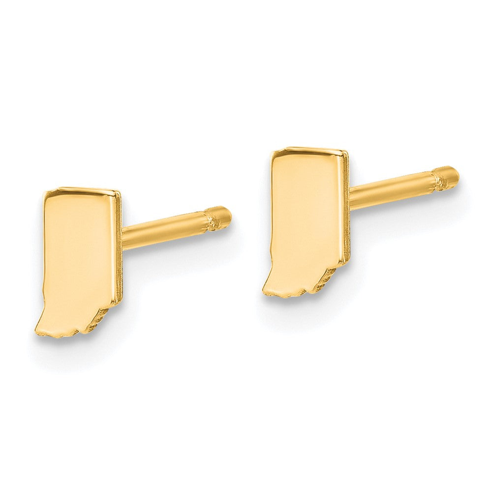 XNE50GP-IN Sterling Silver/Gold-plated Indiana State Earrings