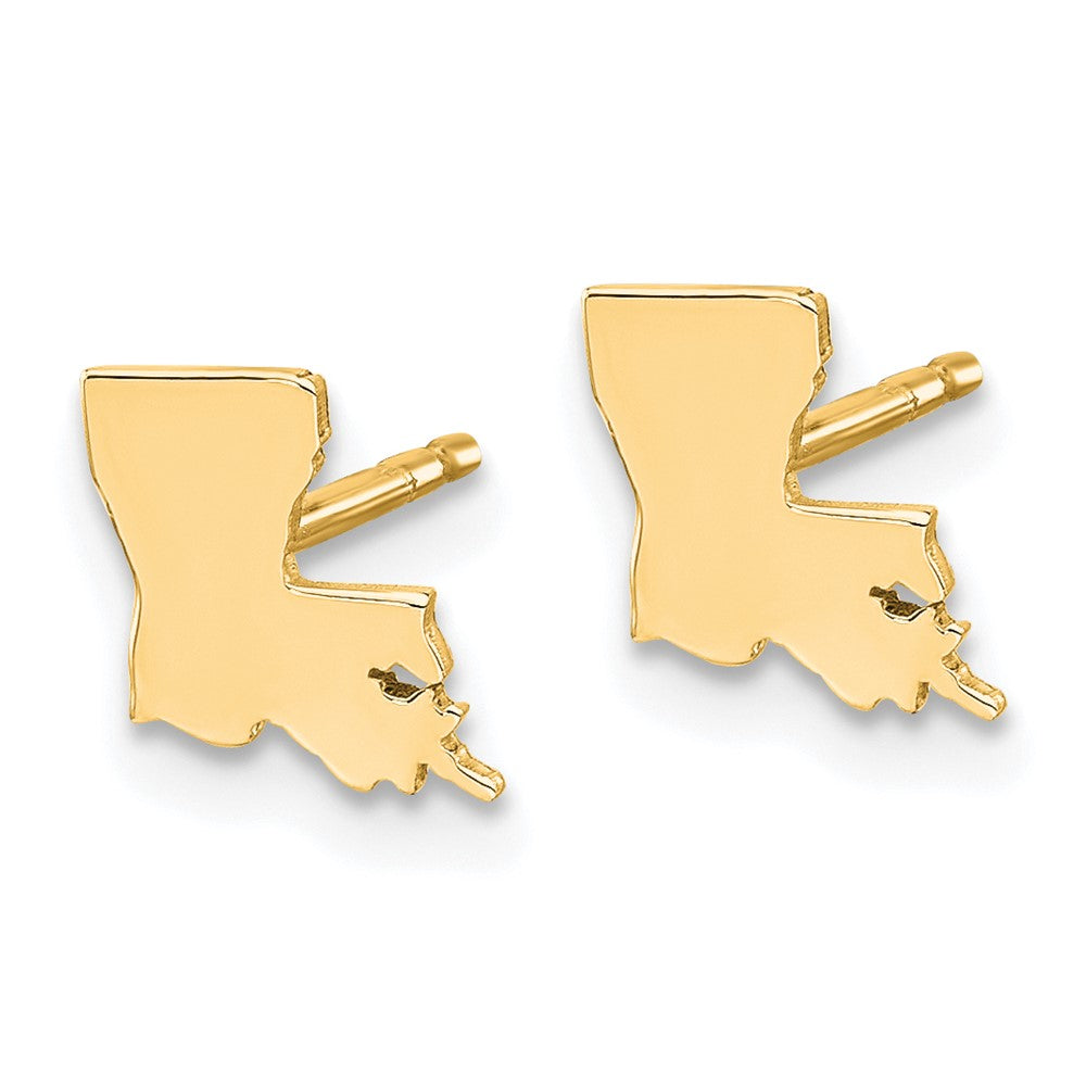 XNE50GP-LA Sterling Silver/Gold-plated Louisiana State Earrings