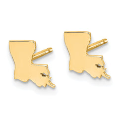 XNE50GP-LA Sterling Silver/Gold-plated Louisiana State Earrings