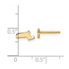 XNE50GP-MA Sterling Silver/Gold-plated Massachusetts State Earrings