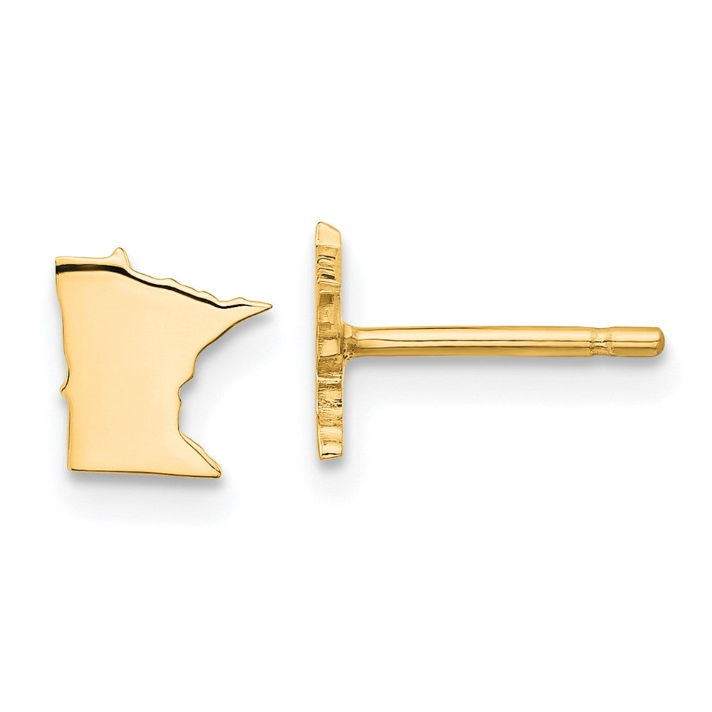 XNE50GP-MN Sterling Silver/Gold-plated Minnesota State Earrings