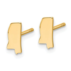 XNE50GP-MS Sterling Silver/Gold-plated Mississippi State Earrings