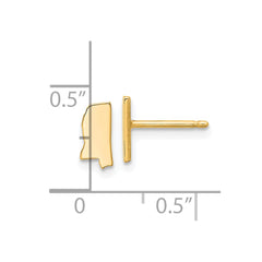 XNE50GP-MS Sterling Silver/Gold-plated Mississippi State Earrings