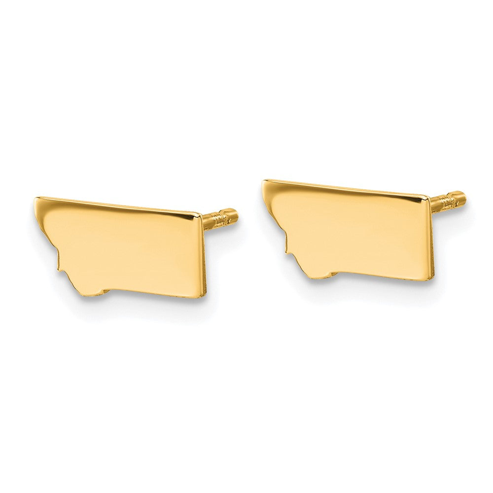 XNE50GP-MT Sterling Silver/Gold-plated Montana State Earrings