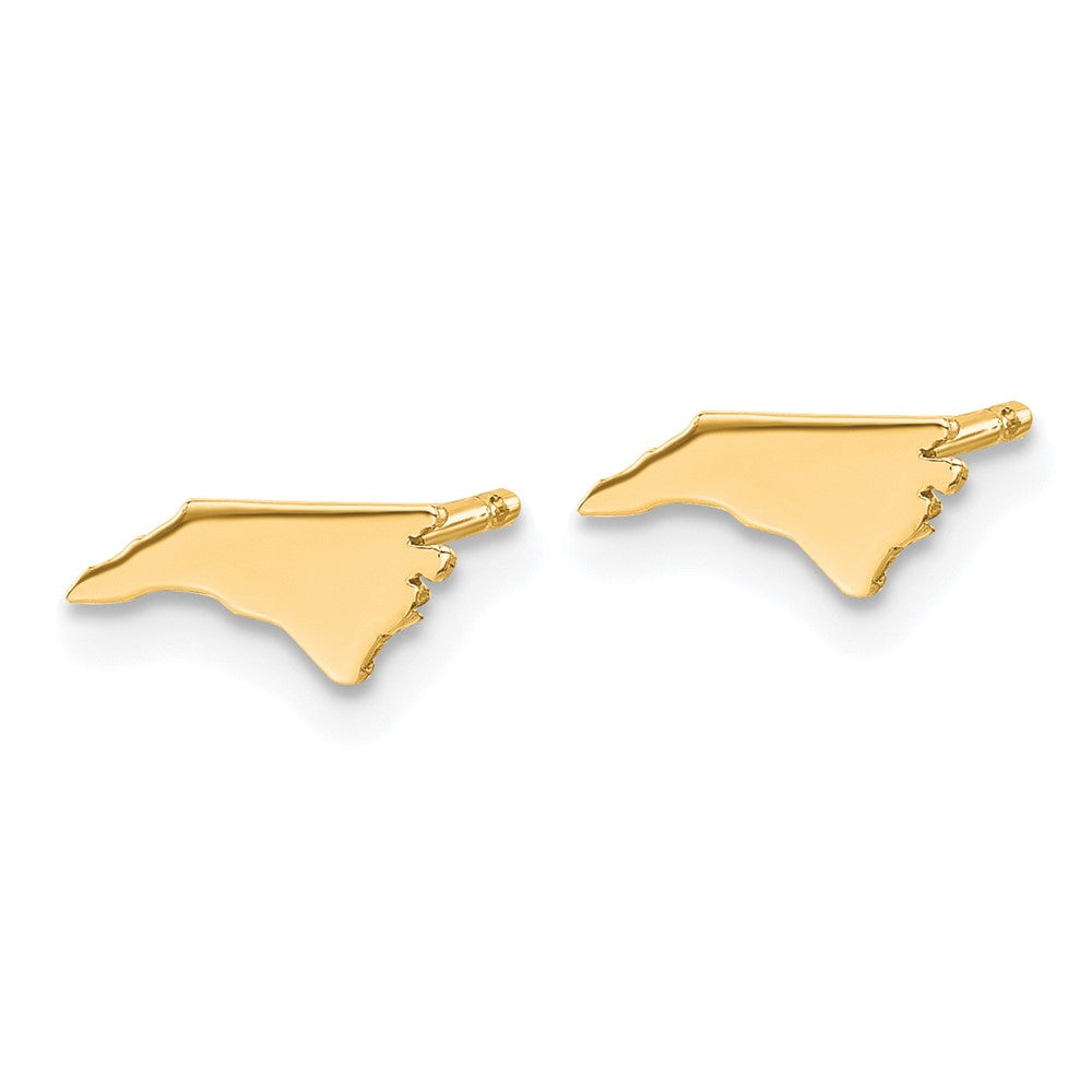 XNE50GP-NC Sterling Silver/Gold-plated North Carolina State Earrings