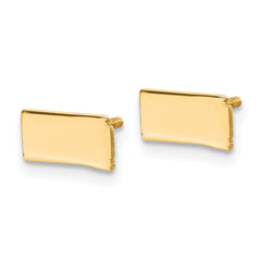 XNE50GP-ND Sterling Silver/Gold-plated North Dakota State Earrings