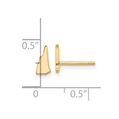 XNE50GP-NH Sterling Silver/Gold-plated New Hampshire State Earrings