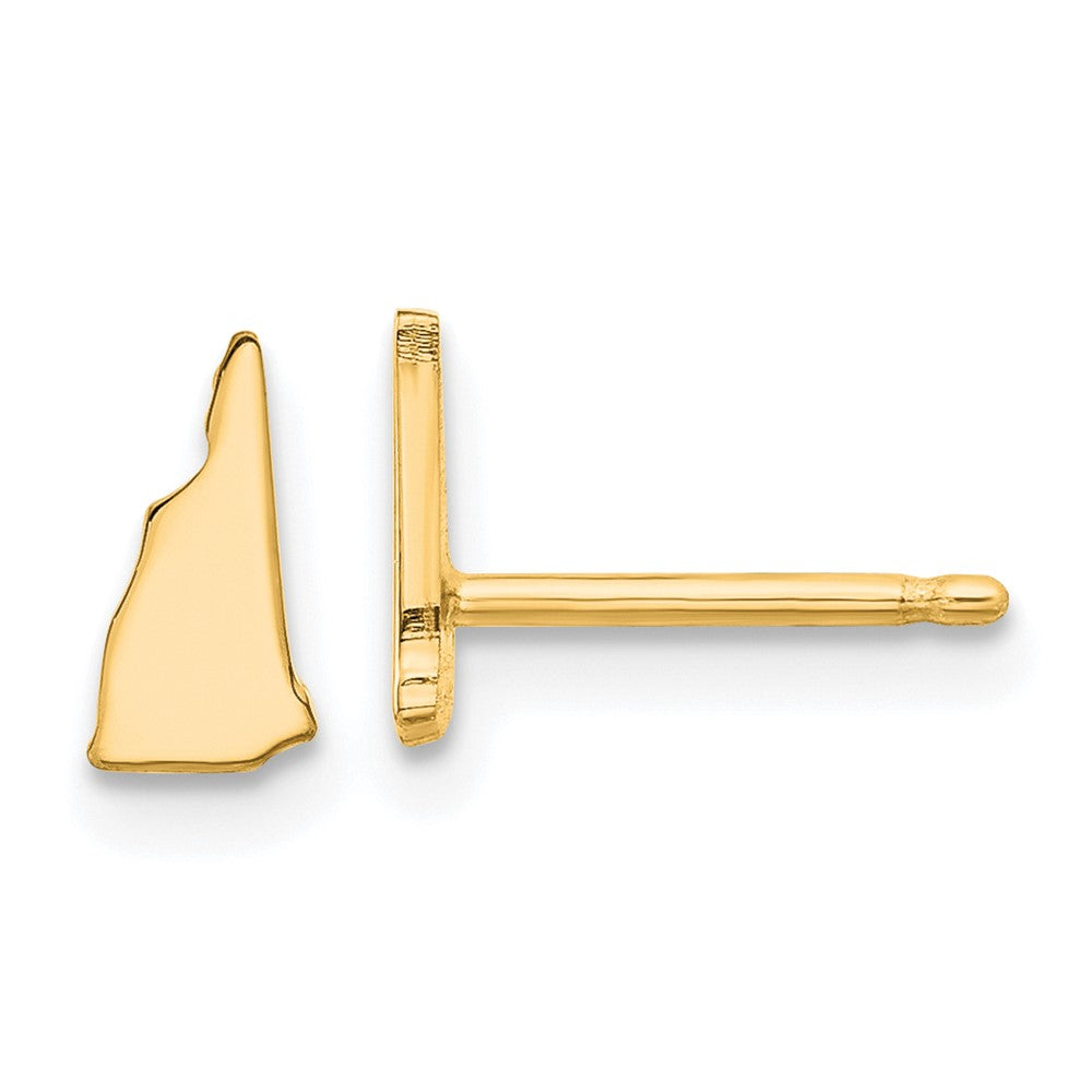 XNE50GP-NH Sterling Silver/Gold-plated New Hampshire State Earrings