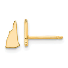 XNE50GP-NH Sterling Silver/Gold-plated New Hampshire State Earrings