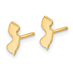XNE50GP-NJ Sterling Silver/Gold-plated New Jersey State Earrings