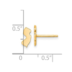 XNE50GP-NJ Sterling Silver/Gold-plated New Jersey State Earrings