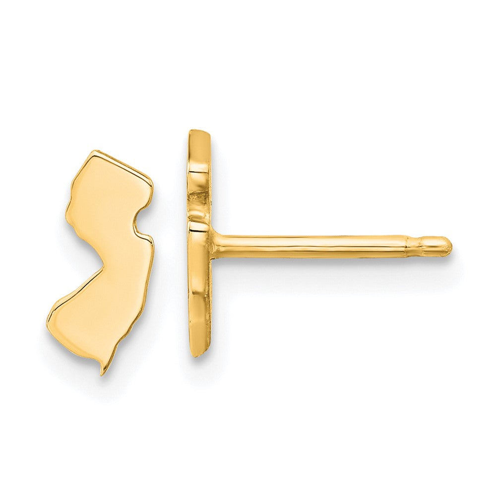 XNE50GP-NJ Sterling Silver/Gold-plated New Jersey State Earrings