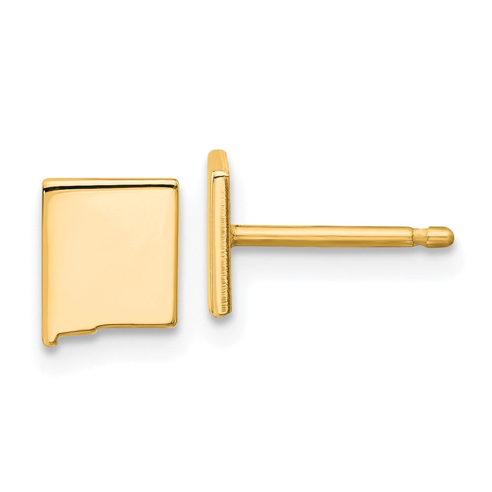 XNE50GP-NM Sterling Silver/Gold-plated New Mexico State Earrings