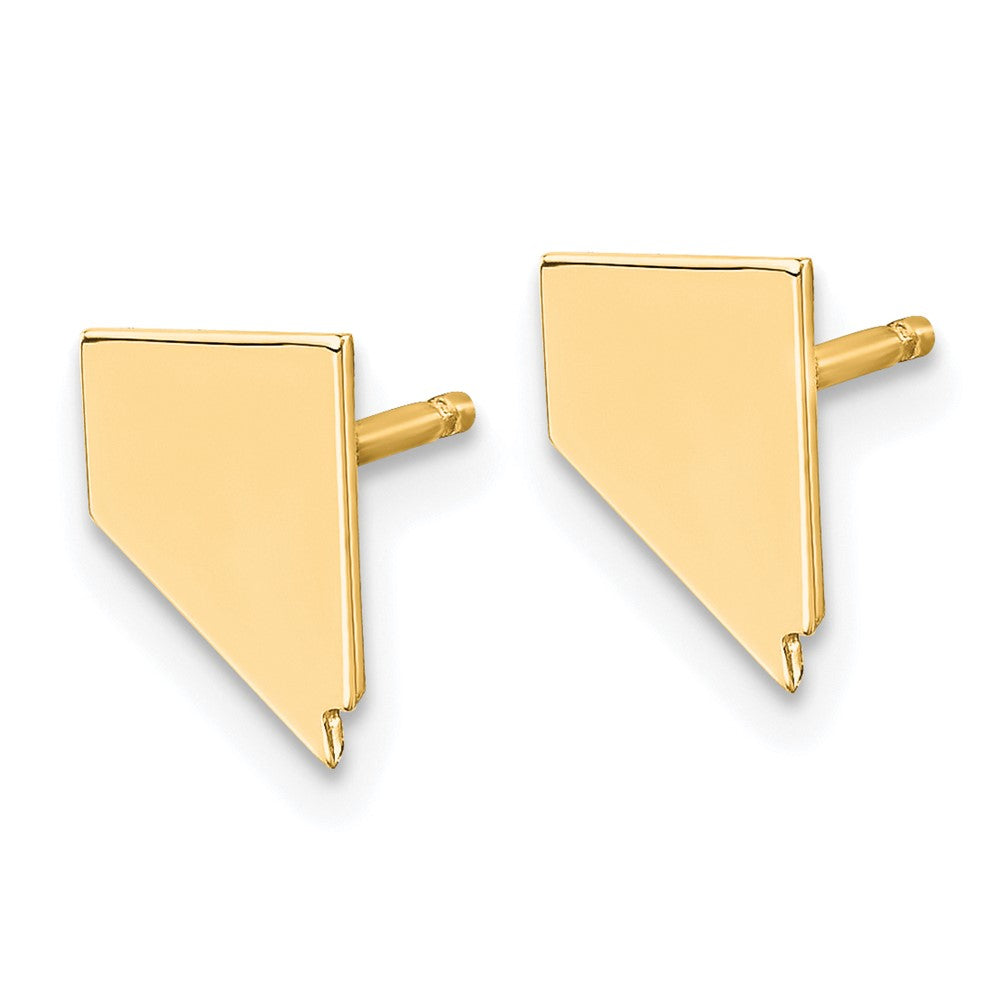 XNE50GP-NV Sterling Silver/Gold-plated Nevada State Earrings