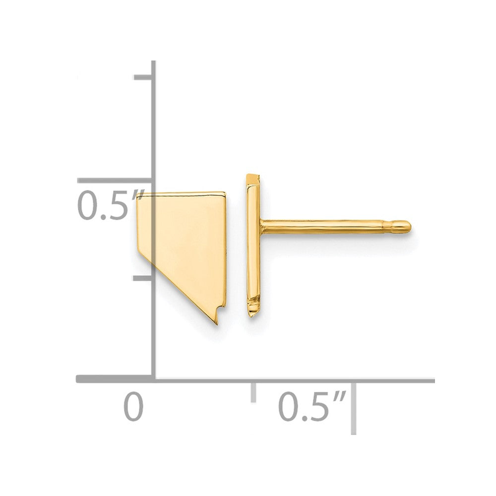 XNE50GP-NV Sterling Silver/Gold-plated Nevada State Earrings