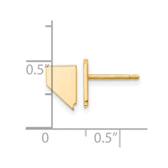 XNE50GP-NV Sterling Silver/Gold-plated Nevada State Earrings