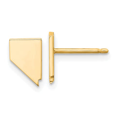 XNE50GP-NV Sterling Silver/Gold-plated Nevada State Earrings