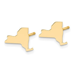 XNE50GP-NY Sterling Silver/Gold-plated New York State Earrings