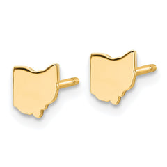 XNE50GP-OH Sterling Silver/Gold-plated Ohio State Earrings