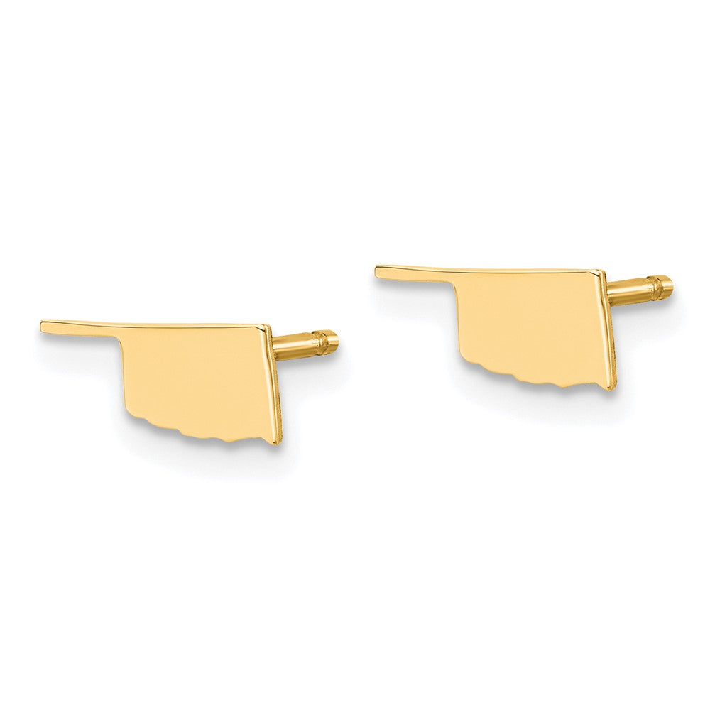 XNE50GP-OK Sterling Silver/Gold-plated Oklahoma State Earrings