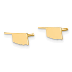 XNE50GP-OK Sterling Silver/Gold-plated Oklahoma State Earrings