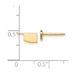 XNE50GP-OK Sterling Silver/Gold-plated Oklahoma State Earrings