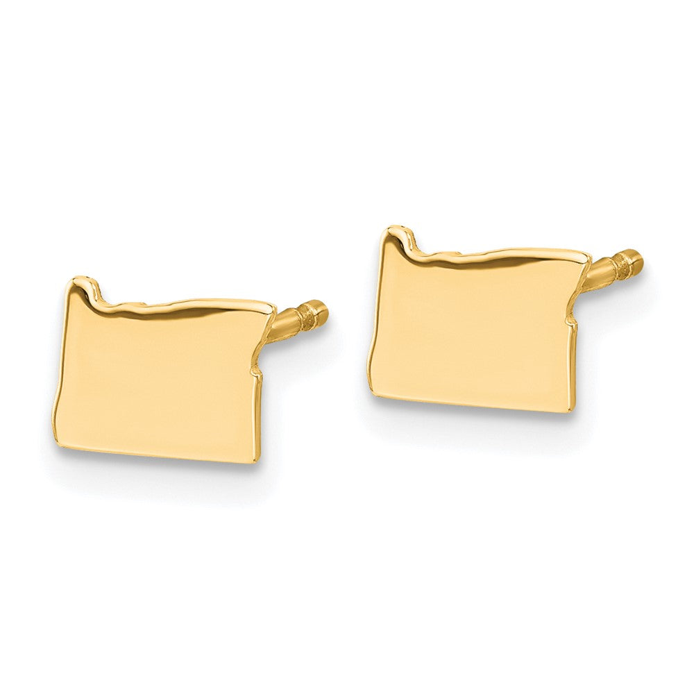 XNE50GP-OR Sterling Silver/Gold-plated Oregon State Earrings