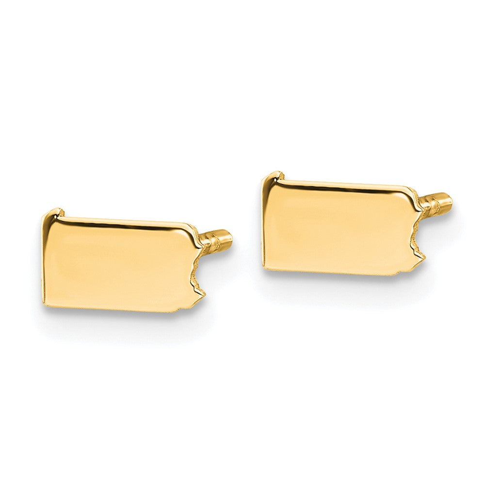 XNE50GP-PA Sterling Silver/Gold-plated Pennsylvania State Earrings