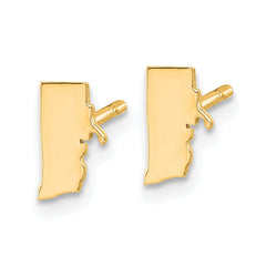 XNE50GP-RI Sterling Silver/Gold-plated Rhode Island State Earrings
