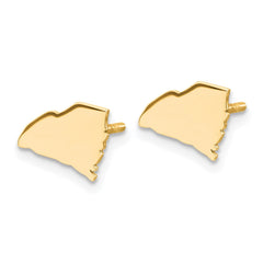 XNE50GP-SC Sterling Silver/Gold-plated South Carolina State Earrings