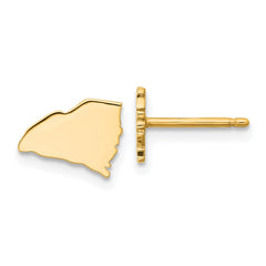 XNE50GP-SC Sterling Silver/Gold-plated South Carolina State Earrings