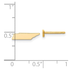 XNE50GP-TN Sterling Silver/Gold-plated Tennessee State Earrings