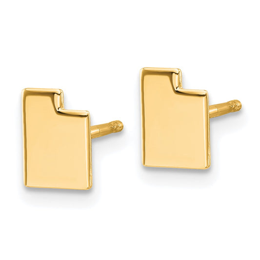 XNE50GP-UT Sterling Silver/Gold-plated Utah State Earrings