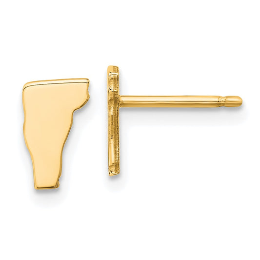 XNE50GP-VT Sterling Silver/Gold-plated Vermont State Earrings
