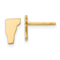 XNE50GP-VT Sterling Silver/Gold-plated Vermont State Earrings