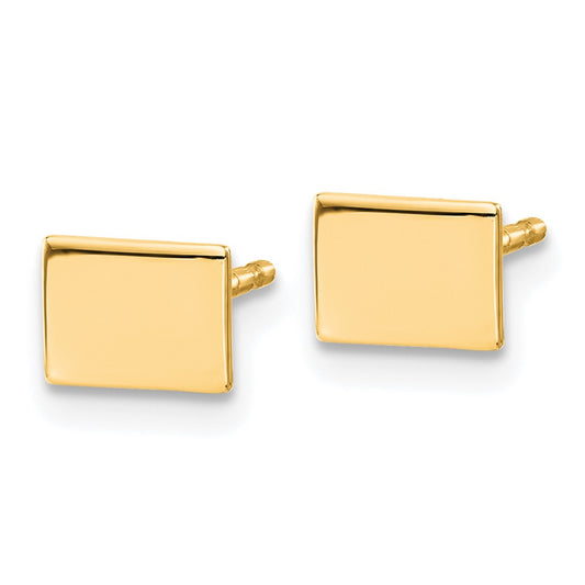 XNE50GP-WY Sterling Silver/Gold-plated Wyoming State Earrings