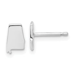 XNE50SS-AL Sterling Silver/Rhodium-plated Alabama State Earrings