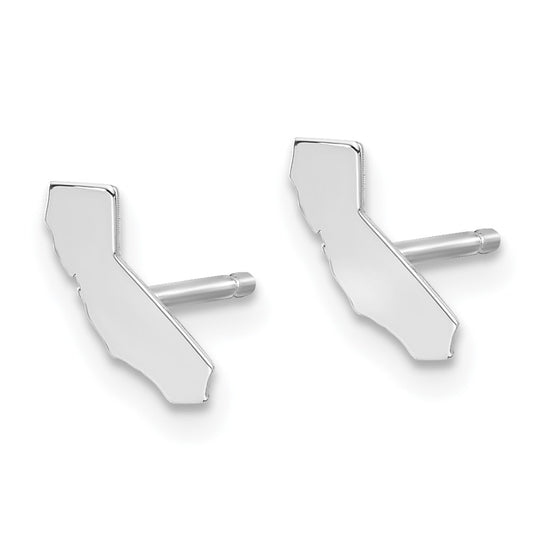 XNE50SS-CA Sterling Silver/Rhodium-plated California State Earrings